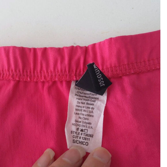 $Windsor Barbiecore hot pink strapless crop top Big Bow zip in back womens sz S - Picture 7 of 9